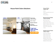 Tablet Screenshot of housepaintcolors.net